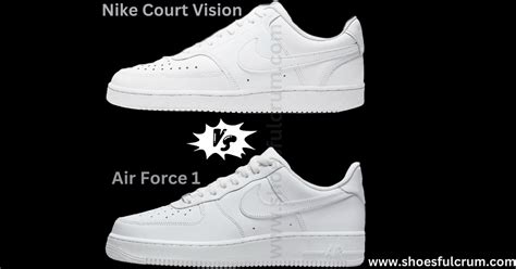 nike air force 1 vs court vision